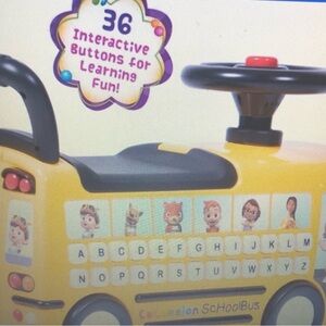 Brand New Cocomelon Bus Ride On With Letters, Numbers, and so much more.